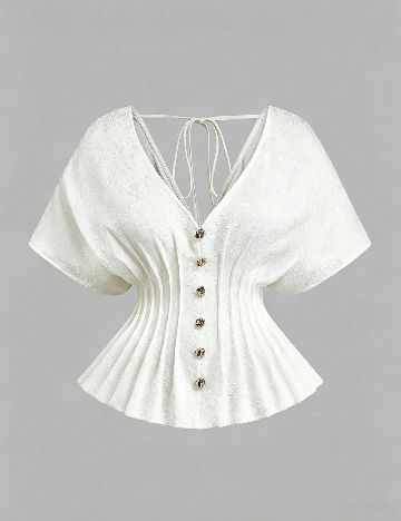 Bluza SHEIN CURVE, alb