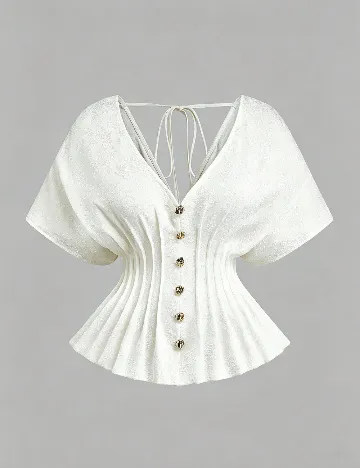 Bluza SHEIN CURVE, alb