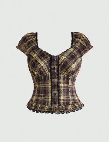 Top Romwe Plus Size, maro