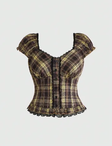 Top Romwe Plus Size, maro