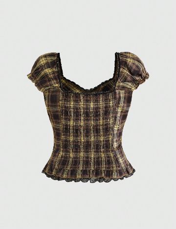 Top Romwe Plus Size, maro