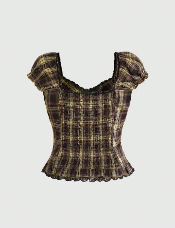 Top Romwe Plus Size, maro