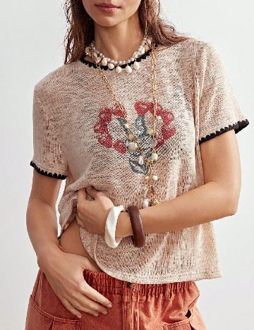 Tricou SHEIN, crem
