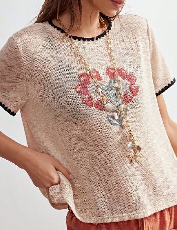 Tricou SHEIN, crem