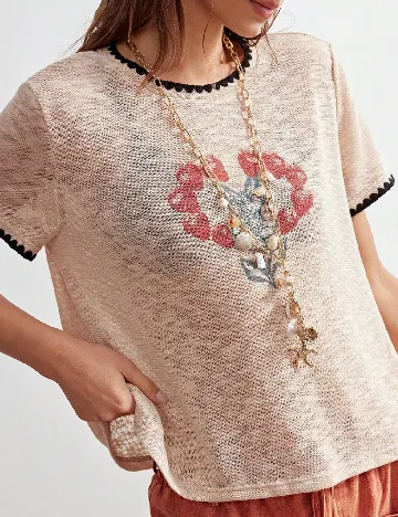 Tricou SHEIN, crem