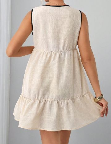 Rochie scurta SHEIN Maternity, crem