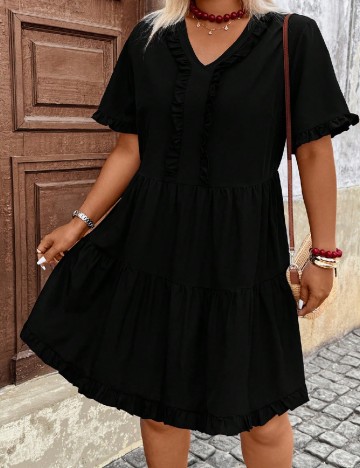 Rochie scurta SHEIN CURVE, negru