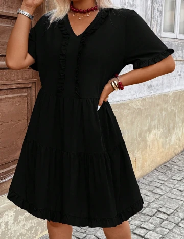 Rochie scurta SHEIN CURVE, negru