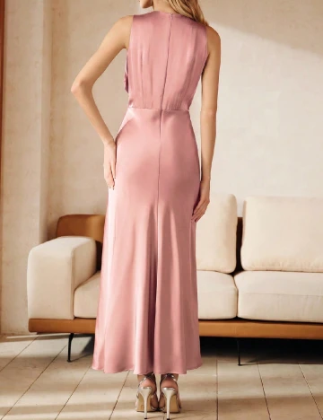 Rochie lunga Anewsta, roz