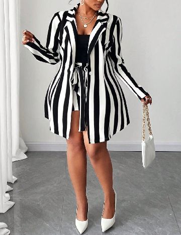 Compleu SHEIN CURVE, alb/negru