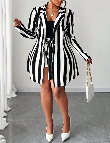 Compleu SHEIN CURVE, alb/negru