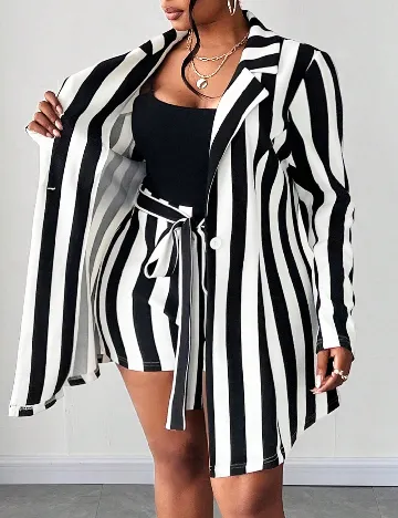 Compleu SHEIN CURVE, alb/negru