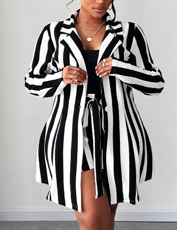 Compleu SHEIN CURVE, alb/negru