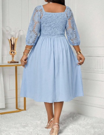 Rochie medie SHEIN CURVE, albastru