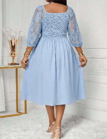 Rochie medie SHEIN CURVE, albastru