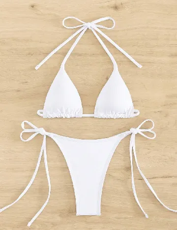 Costum de baie SHEIN, alb
