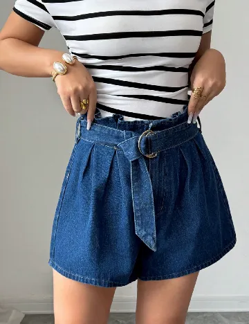 Pantaloni scurti SHEIN, albastru