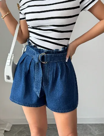 Pantaloni scurti SHEIN, albastru