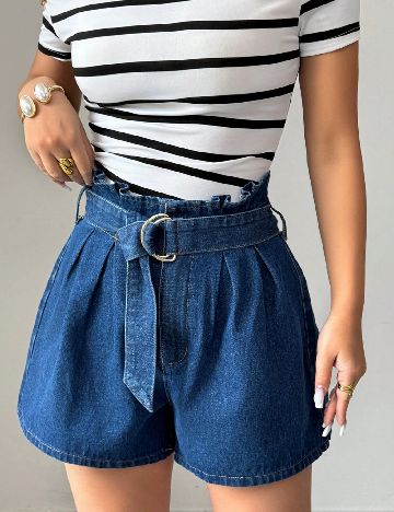 Pantaloni scurti SHEIN, albastru