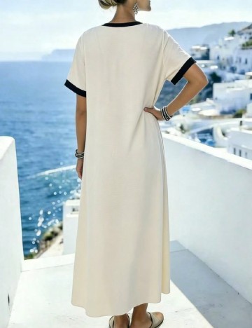 Rochie lunga SHEIN, crem
