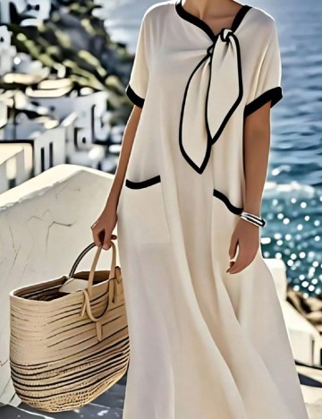 Rochie lunga SHEIN, crem