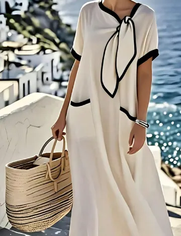 Rochie lunga SHEIN, crem