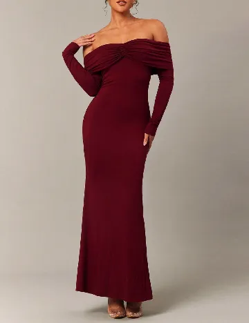 Rochie lunga Silquee, visiniu