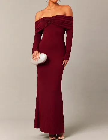 Rochie lunga Silquee, visiniu