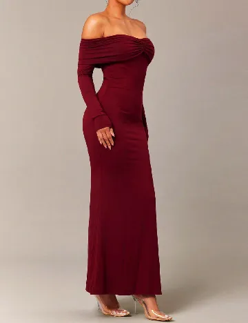 Rochie lunga Silquee, visiniu