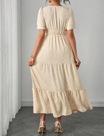 Rochie scurta SHEIN Maternity, crem