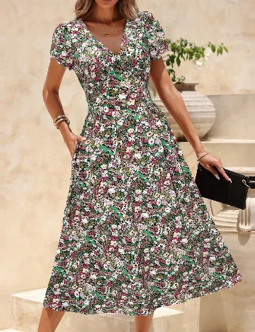 Rochie lunga SHEIN, floral print