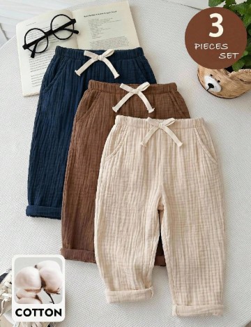 Set pantaloni 3 perechi Shein Kids, mix culori