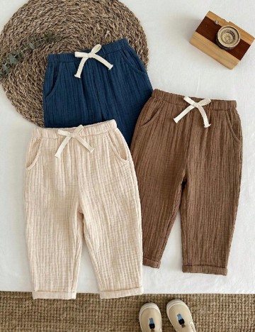 Set pantaloni 3 perechi Shein Kids, mix culori