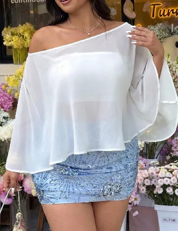 Bluza SHEIN CURVE, alb