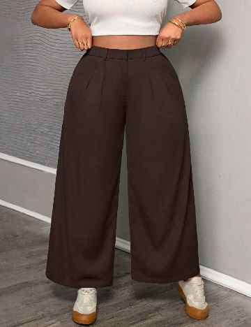 Pantaloni SHEIN CURVE, maro