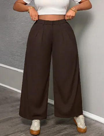 Pantaloni SHEIN CURVE, maro
