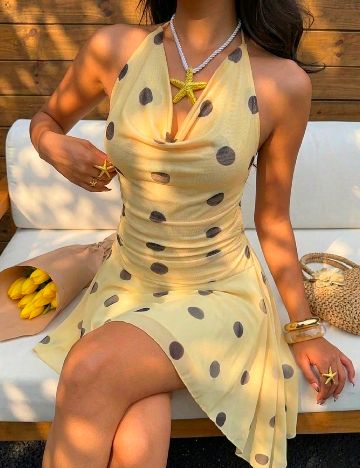 Rochie scurta SHEIN, galben