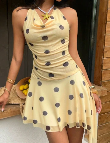 Rochie scurta SHEIN, galben