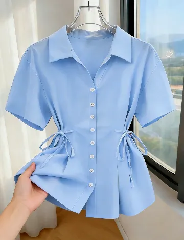 Camasa SHEIN, bleu