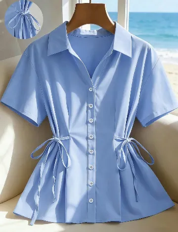 Camasa SHEIN, bleu