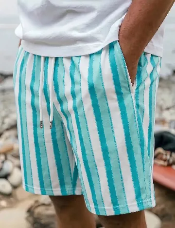 Pantaloni scurti SHEIN, albastru