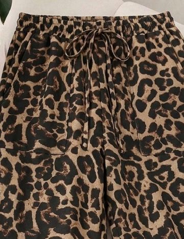Pantaloni SHEIN CURVE, animal print