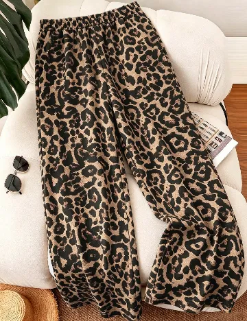 Pantaloni SHEIN CURVE, animal print