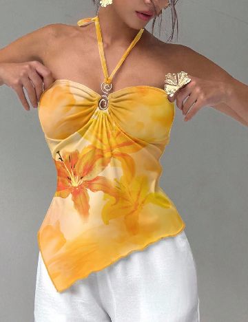 Top SHEIN, galben