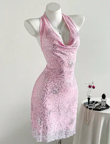 Rochie scurta SHEIN, roz