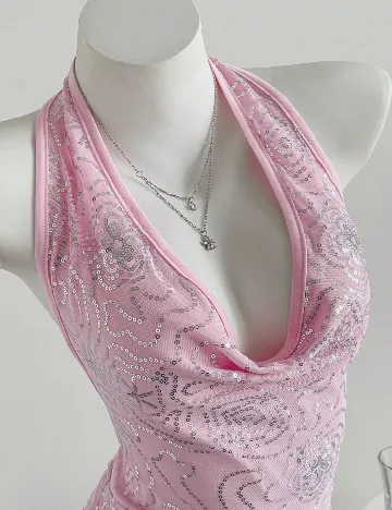 Rochie scurta SHEIN, roz