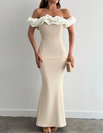 Rochie lunga SHEIN, crem