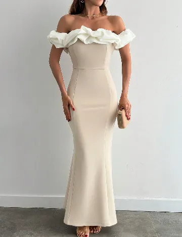 Rochie lunga SHEIN, crem