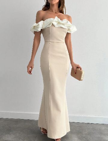 Rochie lunga SHEIN, crem