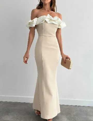 Rochie lunga SHEIN, crem
